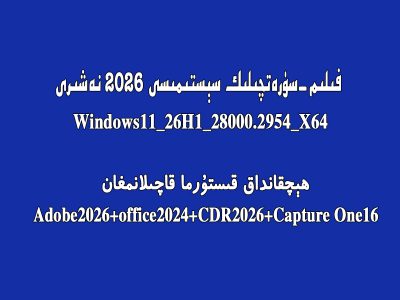 🎬 Win11 كەسپىي نۇسخىسى 26H1 — سۈرەت ۋە سىن ئىجادىيتى 2026 نەشىرى 丨ھېچقانداق قىستۇرما قاچىلانمىغان نۇسخىسى